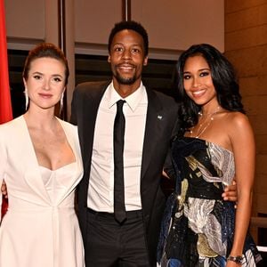 Elina Svitolina, Gaël Monfils et Clémence Botino au gala annuel de la Fondation Elina Svitolina au Yacht Club de Monaco. Le 2 décembre 2022. Crédit Bruno Bebert / Bestimage