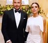 Et la créatrice de mode a toujours misé sur une alimentation saine, ainsi que la pratique d'une activité sportive.
David et Victoria Beckham au dîner donné par le roi Charles III ©Alpha Press 073074 07/02/2025