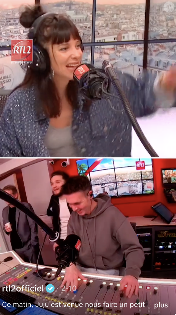 Ses camarades étaient quant à eux des plus heureux de la retrouver pour un petit instant et de faire la connaissance de Niels. 

Justine, journaliste sur RTL2, est devenue maman.