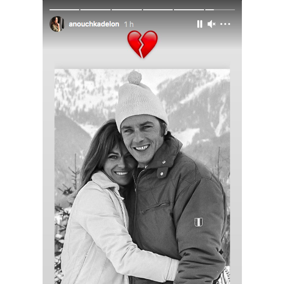 Anouchka Delon rend hommage à Nathalie Delon sur Instagram, le 21 janvier 2021.