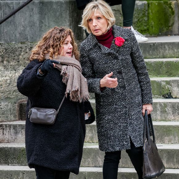 Evelyne Dhéliat - Arrivées aux obsèques de C.Laborde en l’église Saint-Roch à Paris, le 6 février 2025. Décédée le 28 janvier 2025 à l'âge de 73 ans, l'ancienne présentatrice météo de TF1 (1988 - 2017) était atteinte de la maladie neurodégénérative à corps de Lewy. 
© Jacovides - Moreau / Bestimage