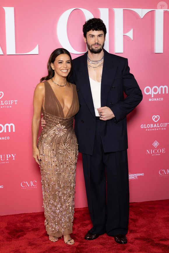 Eva Longoria et Baptiste Giabiconi assistent au premier Gala Global Gift sponsorisé par « APM Monaco » organisé à Monaco, dans la Salle Empire de l'Hôtel de Paris. © Olivier Huitel/Pool/Bestimage