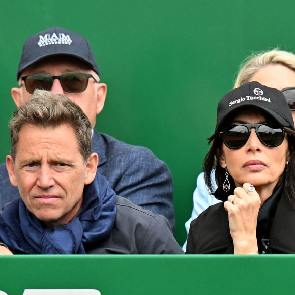 Géraldine Maillet et son compagnon Daniel Riolo durant la finale de la 118e édition du Rolex Monte-Carlo Masters, au Monte-Carlo Country Club à Roquebrune Cap Martin, le 13 avril 2025.
L'espagnol Carlos Alcaraz a battu l'italien Lorenzo Musetti 3-6 / 6-1 / 6-0. © Bruno Bebert/Bestimage