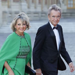 Bernard Arnault et sa femme Hélène Mercier-Arnault - Dîner d'Etat au château de Versailles en l'honneur de la visite officielle du roi et de la reine d'Angleterre en France (20 - 22 septembre 2023), le 20 septembre 2023. 150 invités triés sur le volet ont été conviés à cette occasion.
© Jacovides-Moreau / Bestimage