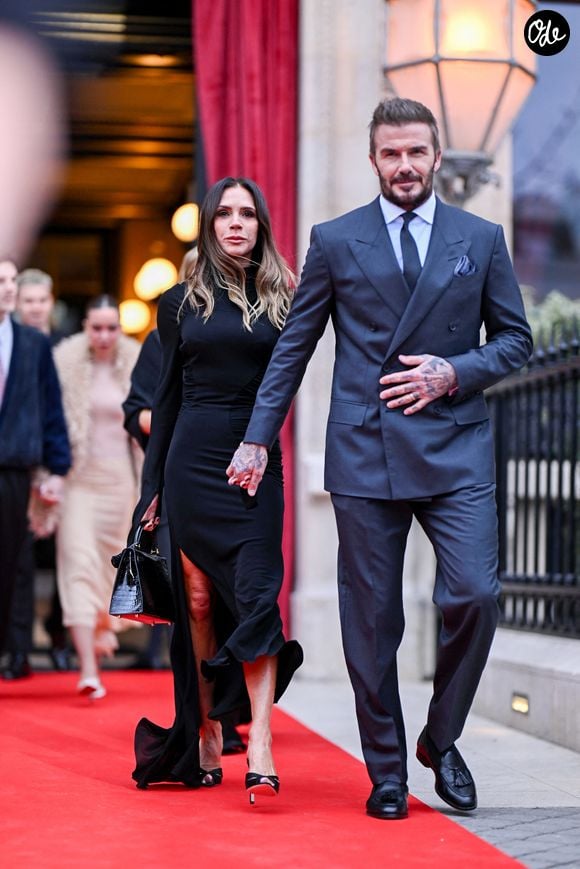 Victoria Beckham et David Beckham à la sortie de l'Hôtel La Réserve à Paris, le 26 janvier 2026.

Photo : Yehiel Chekroune / Bestimage