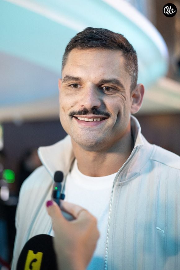 Florent Manaudou lors de la première du documentaire « Kaizen », réalisé par Inoxtag et consacré à son ascension de l'Everest, au cinéma Rex à Paris, le 13 septembre 2024. Photo de Raphaël Lafargue/ABACAPRESS.COM