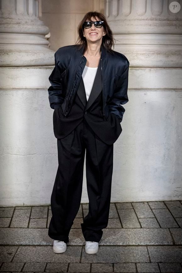 Charlotte Gainsbourg - Photocall du défilé Saint Laurent  "Collection Masculine Prêt-à-Porter Automne/Hiver 2025-2026" lors de la Fashion Week de Paris (PFW) le 28 janvier 2025 © Olivier Borde /Bestimage