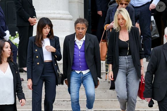 Nolwenn Leroy, Laurent Voulzy, Isaure Le Faou - Sortie des obsèques de l'auteure-compositrice-interprète et actrice française Françoise Hardy au crématorium du cimetière du Père-Lachaise à Paris, France, le 20 juin 2024. © Jacovides-Moreau/Bestimage