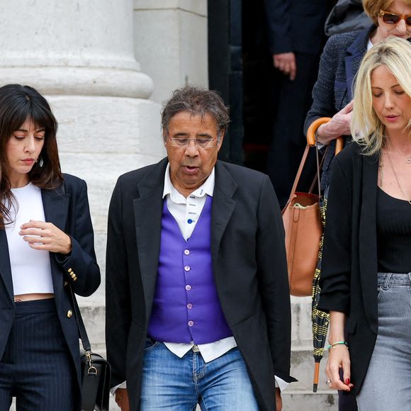 Nolwenn Leroy, Laurent Voulzy, Isaure Le Faou - Sortie des obsèques de l'auteure-compositrice-interprète et actrice française Françoise Hardy au crématorium du cimetière du Père-Lachaise à Paris, France, le 20 juin 2024. © Jacovides-Moreau/Bestimage