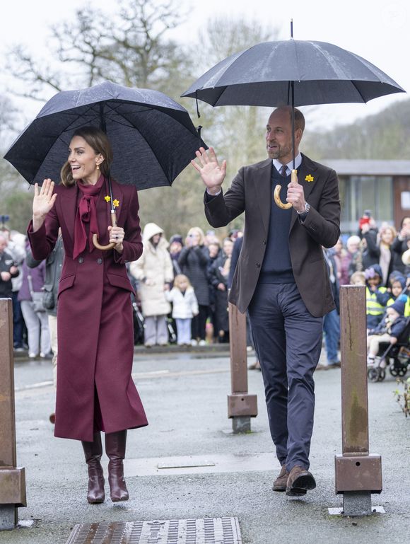 Le Prince William, le Prince de Galles, et Catherine, la Princesse de Galles, visitent Powys, à l'occasion de la fête de la Saint Davids. Photo par GOFF  / BESTIMAGE