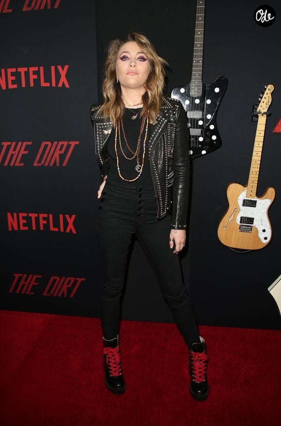 Paris Jackson à l'avant-première du film Netflix "The Dirt" au cinéma ArcLight dans le quartier de Hollywood, à Los Angeles, Californie, Etats-Unis, le 18 mars 2019. © Backgrid USA / Bestimage