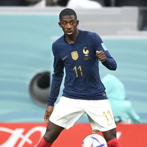 Ousmane Dembele au match de football de quart de finale opposant la France à l’Angleterre lors de la coupe du Monde (FIFA 2022) au stade Al Bayt à Al Khor au Qatar, le 10 décembre 2022. La France a gagné 2-1. © Philippe Perusseau/Bestimage