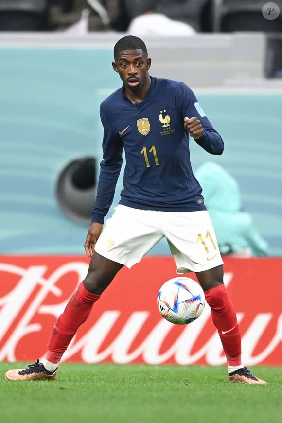 Ousmane Dembele au match de football de quart de finale opposant la France à l’Angleterre lors de la coupe du Monde (FIFA 2022) au stade Al Bayt à Al Khor au Qatar, le 10 décembre 2022. La France a gagné 2-1. © Philippe Perusseau/Bestimage