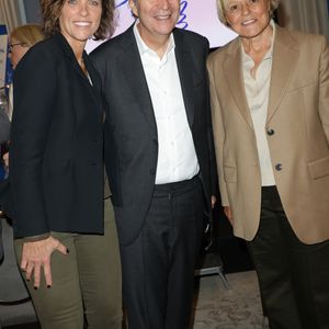 Exclusif -  Anne Le Nen, Xavier Niel et Muriel Robin - 6ème remise du prix "Fonds de dotation Line Renaud-Loulou Gasté" pour la recherche médicale à la Maison de la Recherche à Paris le 25 novembre 2024.