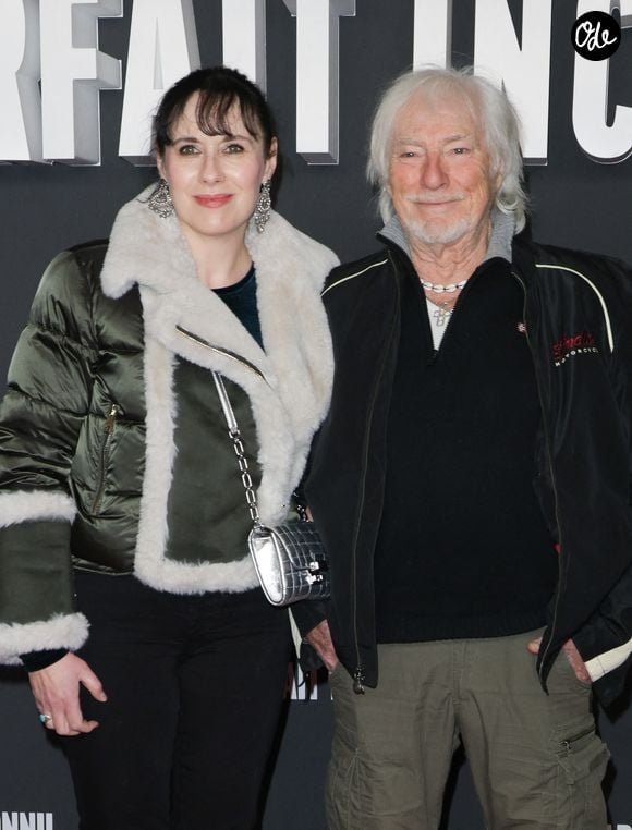 Hugues Aufray avec sa femme Muriel Mégevand - Avant-première du film "Un parfait inconnu" au Grand Rex à Paris le 15 janvier 2025. © Coadic Guirec/Bestimage