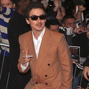 Timothée Chalamet arrive à la séance de questions-réponses "Marty Supreme" à l'Aero Theatre de Santa Monica. Backgrid USA / Bestimage