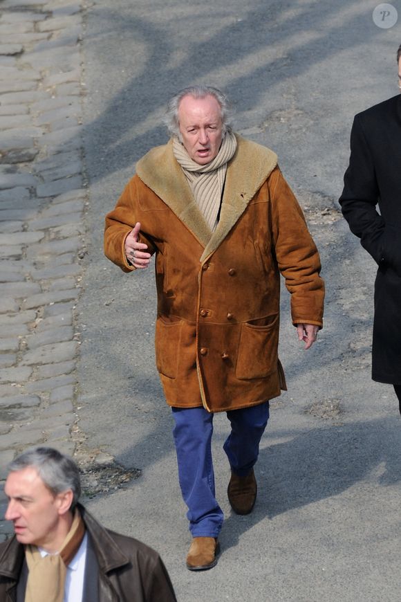 Didier Barbelivien assistant aux funérailles de l'éditeur, romancier et directeur des éditions Stock, Jean-Marc Roberts au cimetière de Montmartre à Paris, France, le 29 mars 2013.  Photo par Alban Wyters/ABACAPRESS.COM