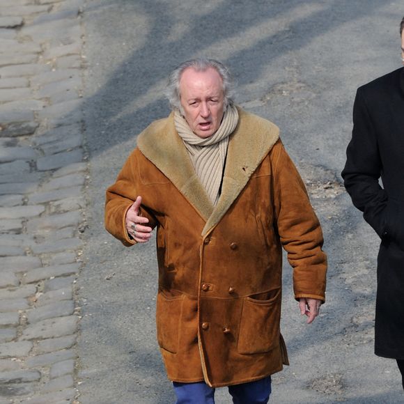 Didier Barbelivien assistant aux funérailles de l'éditeur, romancier et directeur des éditions Stock, Jean-Marc Roberts au cimetière de Montmartre à Paris, France, le 29 mars 2013.  Photo par Alban Wyters/ABACAPRESS.COM