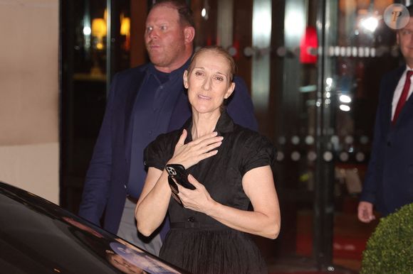 Celine Dion a été vue rentrant à son hôtel à 1h30 du matin après une longue répétition pour les Jeux Olympiques de 2024 à Paris, France, le 25 juillet 2024. Photo by Aissaoui Nacer/Splash News/ABACAPRESS.COM