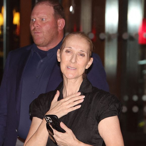 Celine Dion a été vue rentrant à son hôtel à 1h30 du matin après une longue répétition pour les Jeux Olympiques de 2024 à Paris, France, le 25 juillet 2024. Photo by Aissaoui Nacer/Splash News/ABACAPRESS.COM