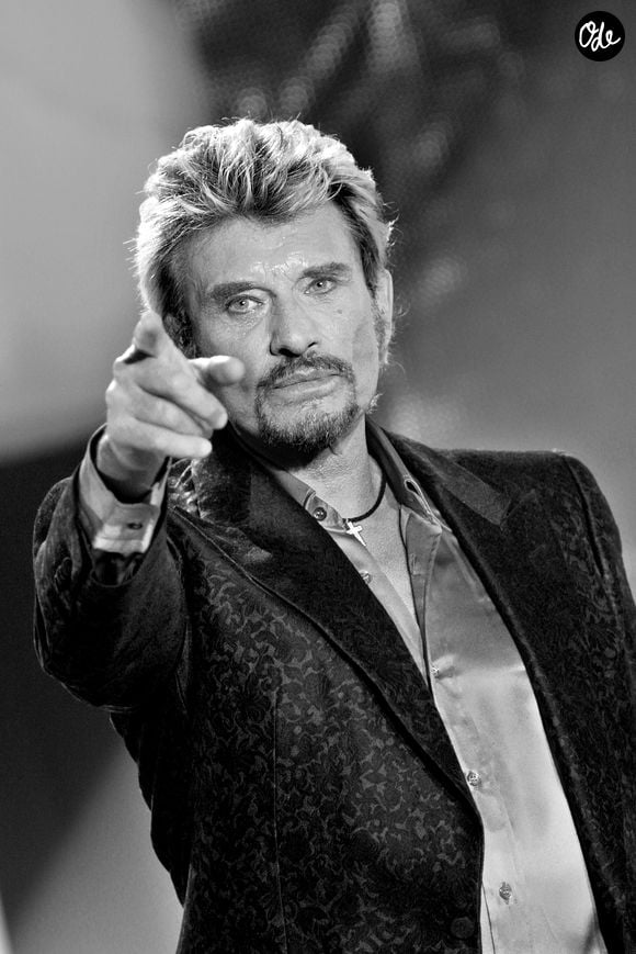 Portrait de Johnny Hallyday sur le plateau d'une émission "Spécial Johnny Hallyday" sur M6. © CEDRIC PERRIN / BESTIMAGE