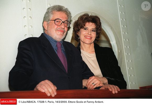 Paris, 14/2/2000. Ettore Scola et Fanny Ardant. Photo by Leo/ABACA
