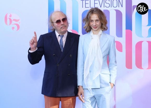 Philippe Katerine et son fils Billy Blanchard ( fils de Julie Depardieu) - Photocall du film 'Les derniers jours de Charles Baudelaire' au Grimaldi Forum lors de la 65ème édition du Festival TV De Monte Carlo le 13 Juin 2026 © Denis Guignebourg /Bestimage