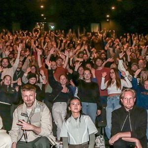 Exclusif - Guest, Abdoulaye Doucouré aka Ablaye, Skread, Clara Choï, David Tomaszewski, Orelsan à la première du film "Yoroï" au Kinepolis à Lomme le 9 octobre 2025. © Stéphane Vansteenkiste / Bestimage