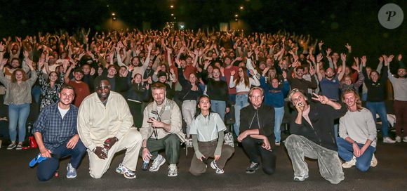 Exclusif - Guest, Abdoulaye Doucouré aka Ablaye, Skread, Clara Choï, David Tomaszewski, Orelsan à la première du film "Yoroï" au Kinepolis à Lomme le 9 octobre 2025. © Stéphane Vansteenkiste / Bestimage