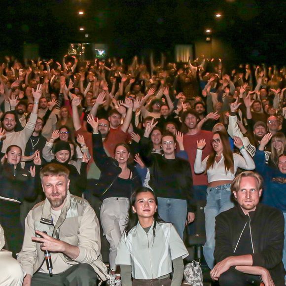 Exclusif - Guest, Abdoulaye Doucouré aka Ablaye, Skread, Clara Choï, David Tomaszewski, Orelsan à la première du film "Yoroï" au Kinepolis à Lomme le 9 octobre 2025. © Stéphane Vansteenkiste / Bestimage