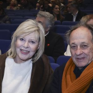 Chantal Ladesou et son mari Michel Ansaul au concert d’Enrico Macias pour sa tournée La Fête Continue ! dans la salle de spectacle Le Dôme de Paris - Palais des Sports à Paris, France, le 15 mars 2025. © Jack Tribeca/Bestimage