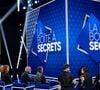 Exclusif - Laurent Ruquier, Arielle Dombasle, Valerie Mairesse, Philippe Geluck, Steevy Boulay, Faustine Bollaert, Jean-Philippe Janssens lors de l'enregistrement de l'émission "La Boîte à secrets", présentée par F.Bollaert et diffusée le 16 octobre sur France 3, à Paris, France, le 29 septembre 2026. © Cyril Moreau/Bestimage