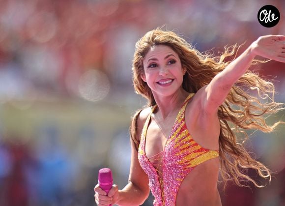 Shakira se produit lors de la mi-temps de la finale de la Coupe du monde de la FIFA entre l’Espagne et l’Argentine, au New York New Jersey Stadium, à East Rutherford, aux États-Unis, le dimanche 19 juillet 2026. © William Volcov/ZUMA Press Wire / Bestimage