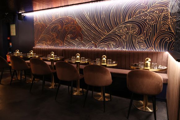 Exclusif - Ambiance du restaurant Kinagua de Frédéric Khouvilay à Paris, France, le 15 février 2026. Photo de Jerome Domine/ABACAPRESS.COM