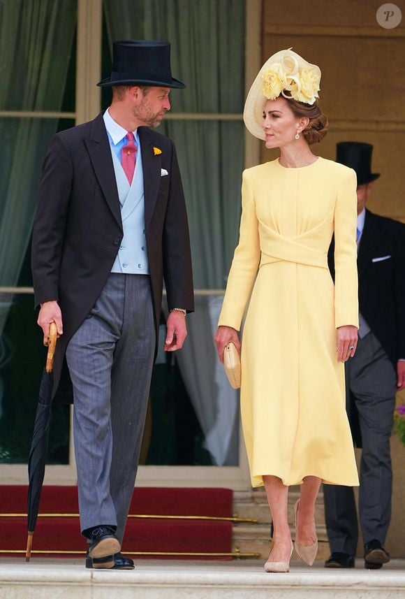 Dans un communiqué publié le 20 juin, elle a exprimé sa gratitude envers les services de  soins palliatifs pédiatriques et leur soutien aux familles.

Le prince William, prince de Galles, et Catherine (Kate) Middleton, princesse de Galles, lors de la Garden Party royale au palais de Buckingham, à Londres.
© ALPHA AGENCY / BESTIMAGE
