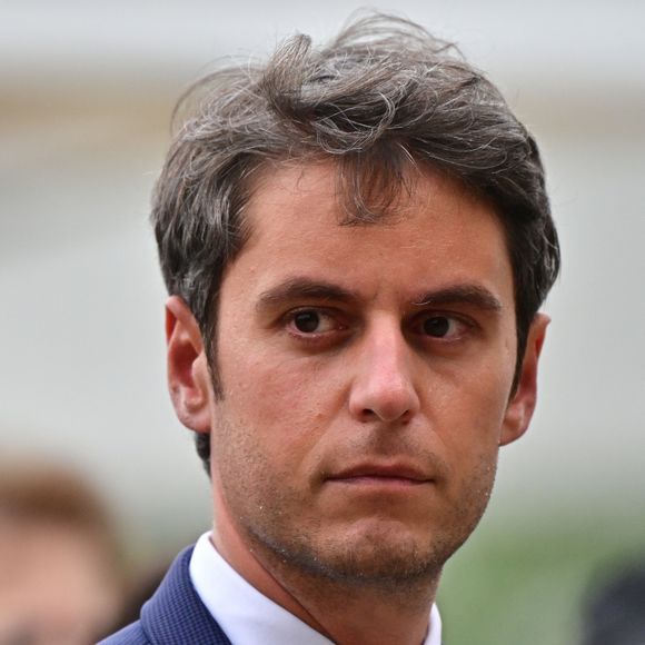 Gabriel Attal lors de la cérémonie de commémoration du génocide arménien de 1915 à Paris le 24 avril 2025. © Christian Liewig / Bestimage
