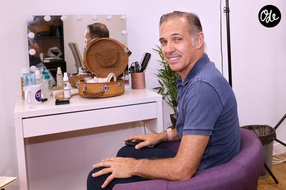 Exclusif - Paul Belmondo lors de l'enregistrement de l'émission "Domino", sur ABC Talk TV et présentée par Florence Belkacem. Paris, 
© Cédric Perrin/Bestimage