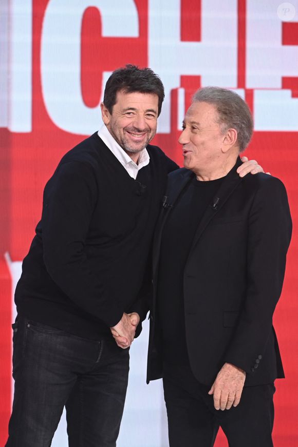 Exclusif - Patrick Bruel lors de l'enregistrement de l'émission "Vivement dimanche" au studio Rive Gauche, présentée par M.Drucker avec une diffusion sur France 3 le 15 mars 2026, à Paris, France, le 4 mars 2026. © Guillaume Gaffiot/Bestimage