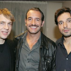DIDIER GUSTIN, JEAN DUJARDIN ET BRUNO SALOMONE - ENREGISTREMENT A PARIS DE L' EMISSION "LA TELE DE SABASTIEN" DIFFUSEE LE 01/01/2006 SUR FRANCE 2