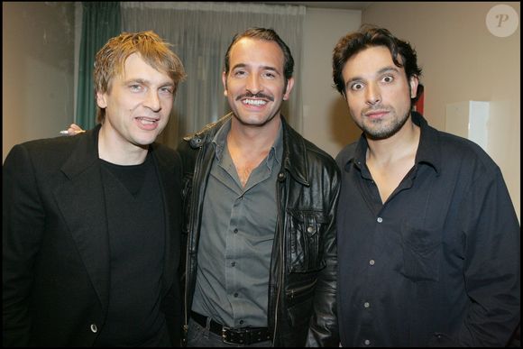 DIDIER GUSTIN, JEAN DUJARDIN ET BRUNO SALOMONE - ENREGISTREMENT A PARIS DE L' EMISSION "LA TELE DE SABASTIEN" DIFFUSEE LE 01/01/2006 SUR FRANCE 2