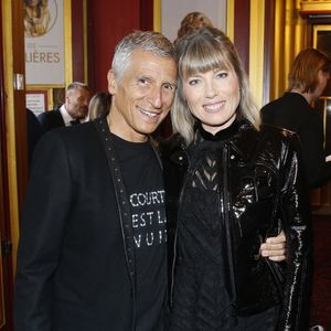 Nagui et sa femme Mélanie Page - 35ème cérémonie des Molières aux Folies Bergère à Paris, France, le 6 mai 2024. © Bertrand Rindoff / Bestimage