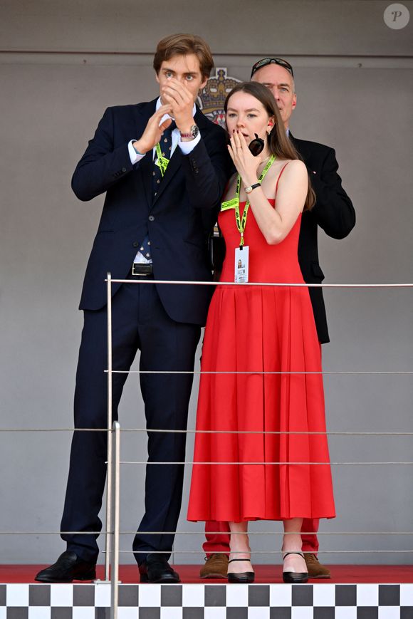 Ben-Sylvester Strautmann et la princesse Alexandra de Hanovre lors du Grand Prix de Formule 1 (F1) de Monaco, le 26 mai 2024. © Bruno Bebert/Bestimage