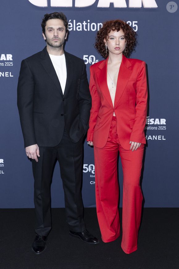 Lucie Charles-Alfred et  Pio Marmaï - Photocall de la soirée "Cesar Révélations 2025" au Trianon à Paris le 20 janvier 2025.

© Olivier Borde / Bestimage