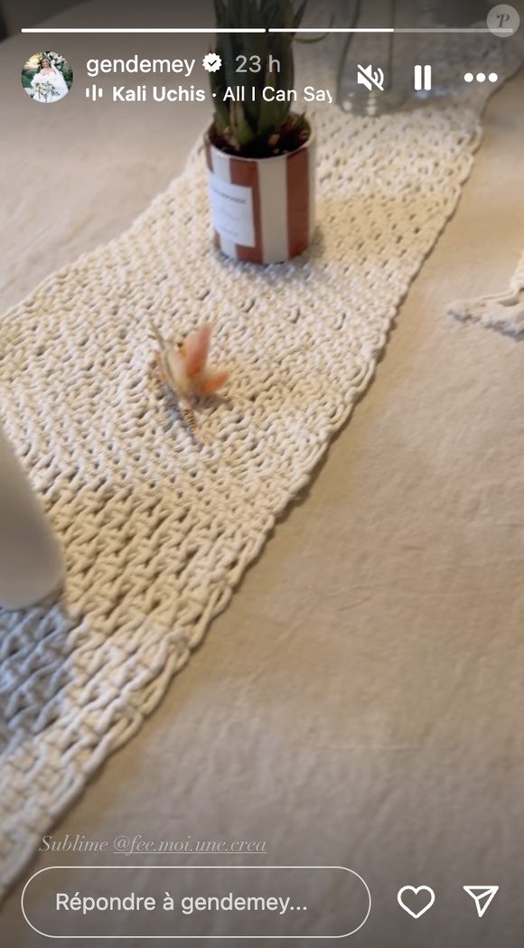 Gennifer Demey, Story Instagram, jeudi 10 octobre 2025