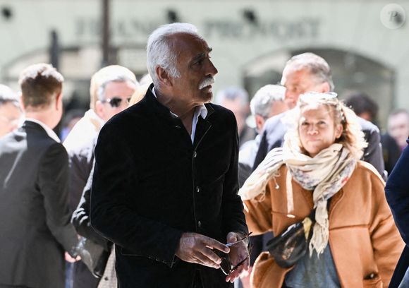 Mansour Bahrami lors de la cérémonie d'enterrement de Daniel Bilalian à l'église Saint-Pierre de Neuilly-sur-Seine, près de Paris, France, le 22 mai 2025. Photo by Firas Abdullah/ABACAPRESS.COM