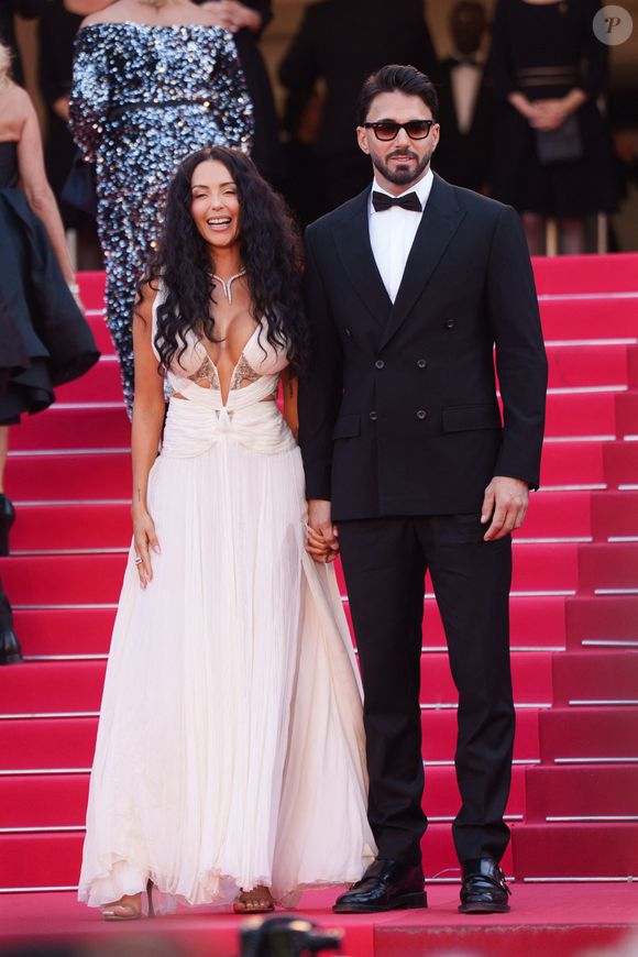 Nabilla Benattia et son mari Thomas Vergara - Montée des marches de "The History of Sound" lors du 78ème Festival International du Film de Cannes, le 21 mai 2025.