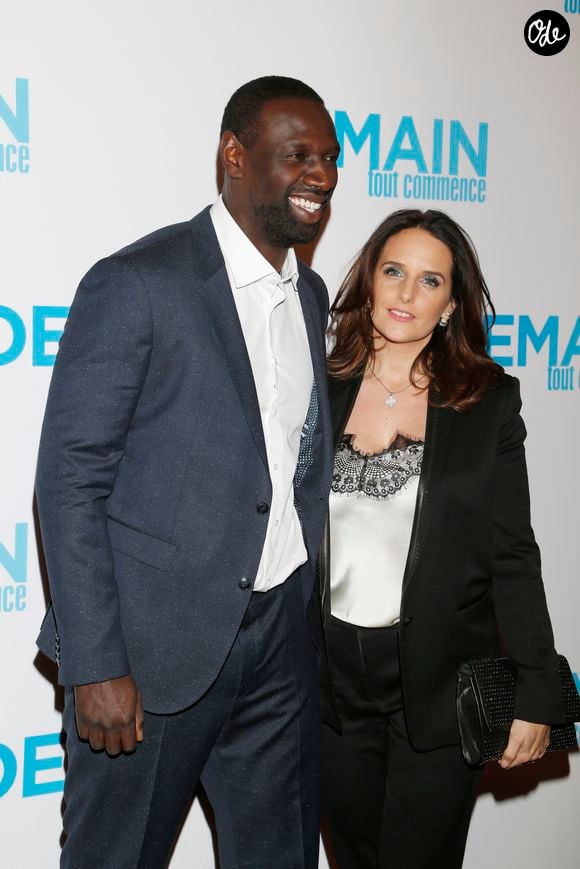 Omar Sy et sa femme Hélène lors de l'avant-première du film "Demain tout commence" au Grand Rex à Paris le 28 novembre 2016. Christophe Aubert via Bestimage