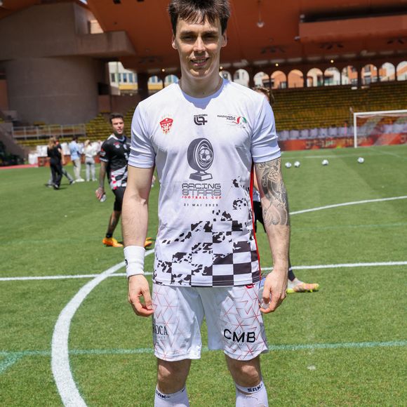Louis Ducruet - La famille princière de Monaco assiste au match de football Racing Stars Football Cup opposant les pilotes Nazionale Piloti contre les Barbagiuans au stade Louis II à Monaco le 21 mai, 2025. © Claudia Albuquerque/Bestimage