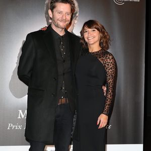 Jamie Hewlett et sa femme Emma De Caunes - Photocall de la cérémonie de remise du prix Lumière à Martin Scorsese lors du festival Lumière 2015 (Grand Lyon Film Festival) à Lyon. Le 16 octobre 2015