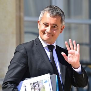 Gérald Darmanin, Ministre d'État, garde des Sceaux, ministre de la Justice - Sortie du Conseil des ministres au palais de l'Elysée à Paris, le 11 juillet 2025. 
© Christian Liewig / Bestimage